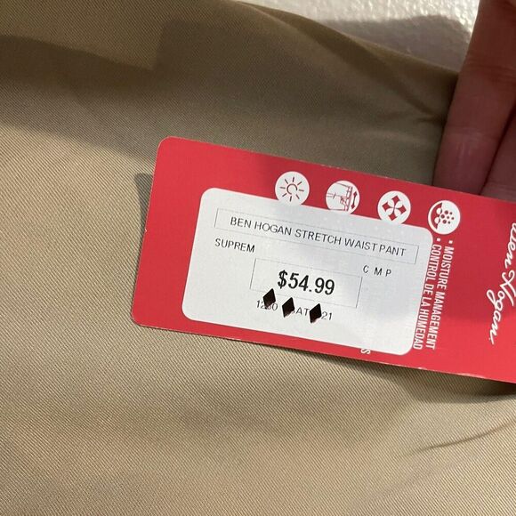 BEN HOGAN Performance Golf Pants Size 32x32 Khaki NEW Athleisure Active Outdoors - Picture 5 of 6